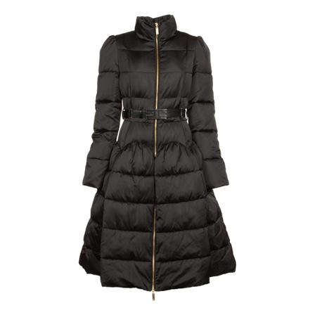 Elisabetta Franchi, Down Coats Czarny, Kobieta, Rozmiar: XS