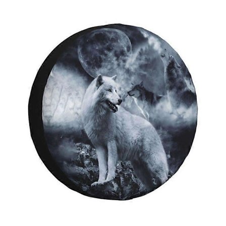 Specialdesignet ulve-reservedækcover til Mitsubishi Pajero 4wd 4x4 trailer bil hjulbeskyttere 14" 15" 16" 17" tommer