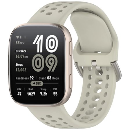 Originalt silikonarmband för Amazfit Bip 6 Remtillbehör sport andningsbart Mjukt armband Correa pulseras för Amazfit Bip6 armband