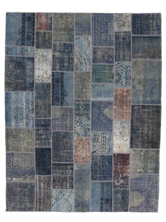 Dywan Patchwork 278X360 Czarny/Ciemnoszary Duży (Wełna, Turcja)