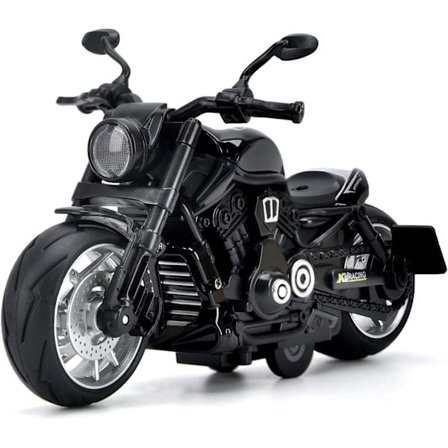 Leksaksmotorcykel, Dra tillbaka motorcykelleksak med ljud och ljus, 1:-FF-