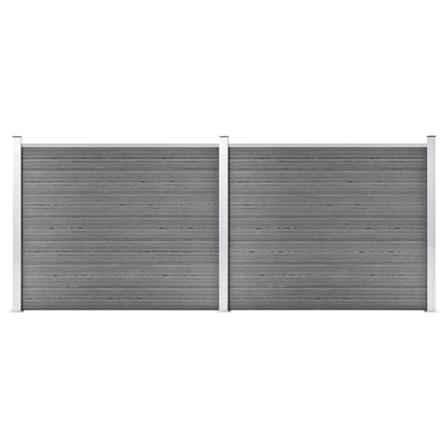 Vidaxl Staketpaneler Wpc 353x146 Cm Grå Grå
