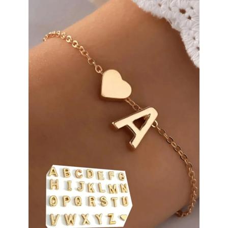 26 Brev Hjerte Armbånd Med Hjerte Tænd Mode Gør Personlige Armbånd Piger Kvinder Jubilæum Smykker Gave Red E