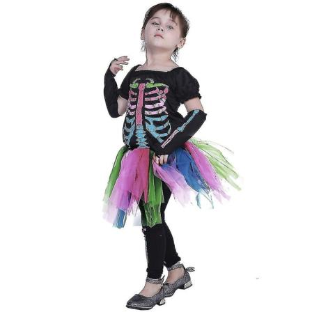 Performance Kostume til Børn, Piger og Kvinder - Gyser, Fantasifuldt Outfit L Kid