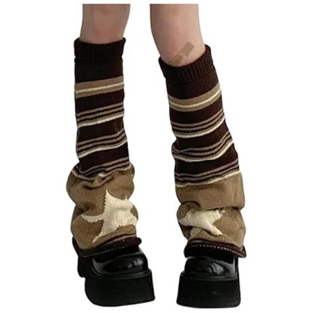 Y2K Lolita Gotiska Benvärmare för Kvinnor Flickor - Söta Stickade Varma Benvärmare, Modeaccessoar för Halloweenkostymer & 70-tals 80-tals Retro