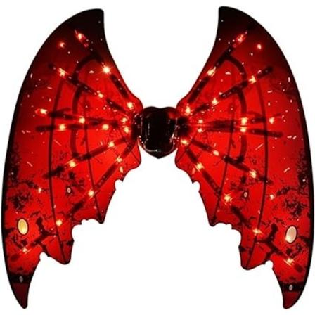 Elektriske fevinger med LED-lys - Skyggeengel, Halloween-kostyme, gaver til barn Red