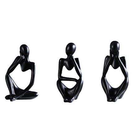 Abstrakta Figurdekorationer - Set om 3