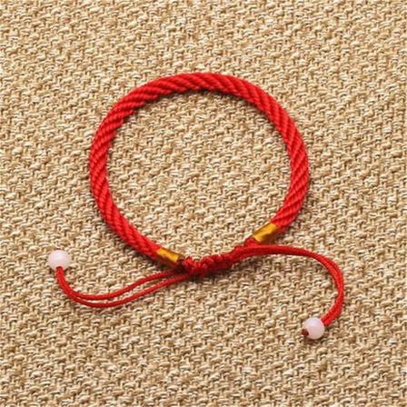 10 stk Rød Tråd Armbånd Håndlaget Justerbart Flettet Tau Armbånd For Par Familie Venner (rød) (di-3)