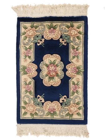 Oriental China 90 Line Rug 60X90 Black/Orange Wool, China