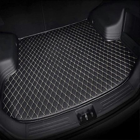 BeautifulCar Bagasjeromsmatte i Skinn Kompatibel med Hyundai Tucson Edition hybride 2019-2023 2024, Beskyttelse for Bagasjeromsteppe - Perfekt