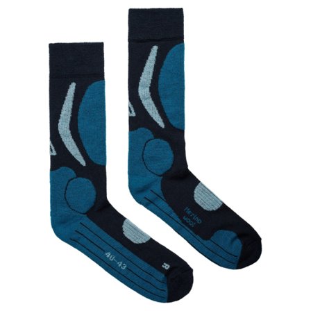 Aclima Cross Country Socks Navy Blazer / Blue Sapphire / Azure Blue -