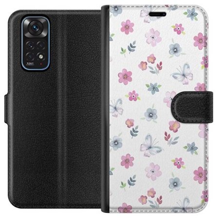 Plånboksfodral till Xiaomi Redmi Note 11 med Blommor och fjärillar
