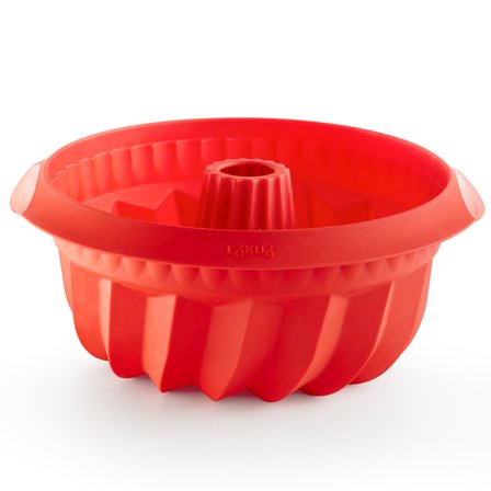 Lékué Savarinform djup i silikon 22 cm, röd | Bakning > Kakbakformar | Bagaren och Kocken