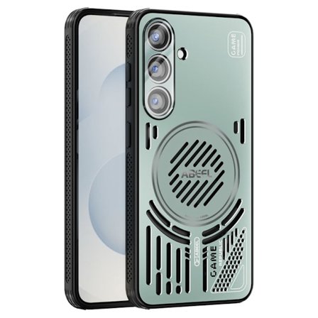 ABEEL Magnetic Skal för Samsung Galaxy S25 Aluminium + TPU - Ljusgrön