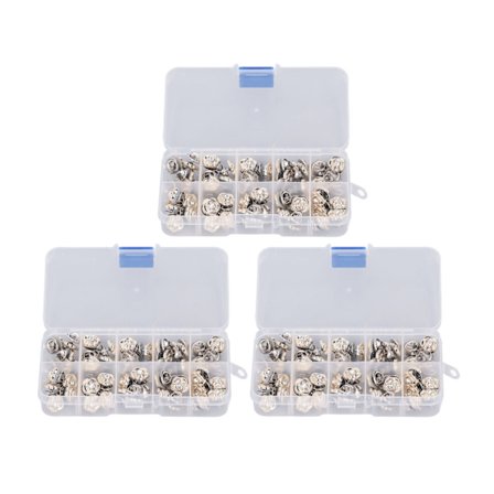 150 stk. elegante knapper i blank metal og plast til kvinder - nemme at lave selv