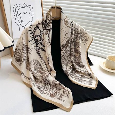 90x90cm Silk Scarf Beach Shawl 3 3
