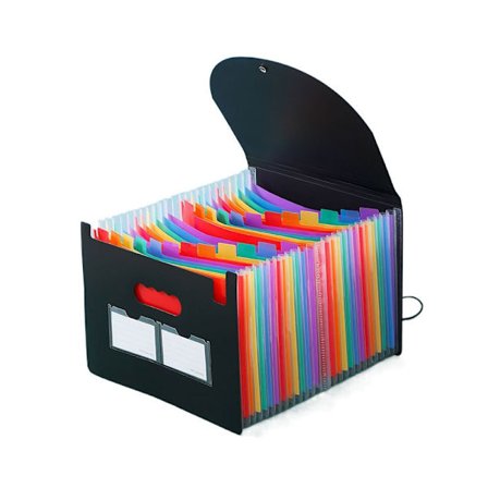 25 rum inddelt mappe/dokumentmappe, A4 sorteringsmappe, udvidelsesmappe,