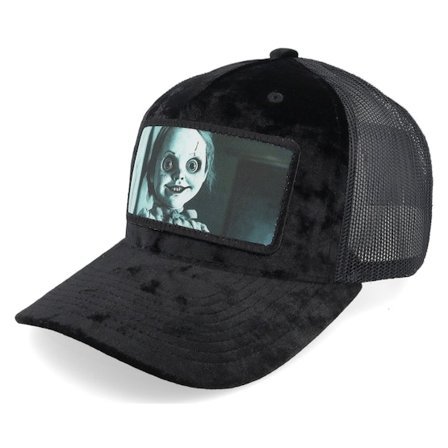 Scenes - Black - trucker - Cap - Doll Velvet Black/Black A-frame Trucker - Hatstore