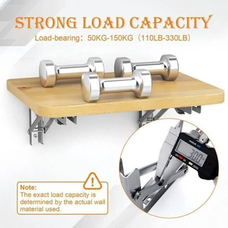 PCS Plantehyldeholder til hylde 300mm rustfrit stål