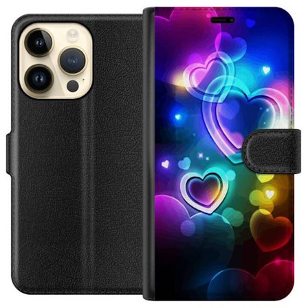 Kompatibelt Lommeboketui til Apple Apple iPhone 14 Pro NeonKjærlighet