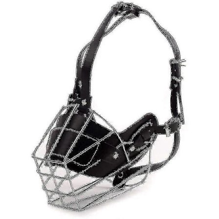 Ny Högkvalitativ Stabil Metalltråd Korg Munstycke för Stor Hund Bullterrier Bittålig Bark Tugga (FMY)