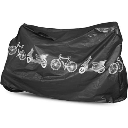 Vandtæt cykelovertræk, 200X100cm støvtæt beskyttelsesovertræk, udendørs presenning til cykel, motorcykel, elbil (sort)