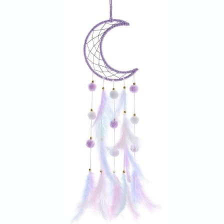 Drømmfangere Hængende Prydgenstand Fjedervævet Halskæde Måne