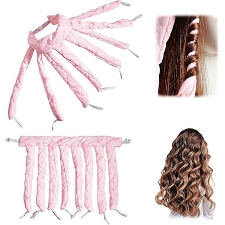 Blæksprutte Hår Curlers (Pink), Varmefrit Krøller Varmefrit Hår