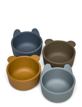 Malene Silic Bowl - 4 Pack Blue Liewood