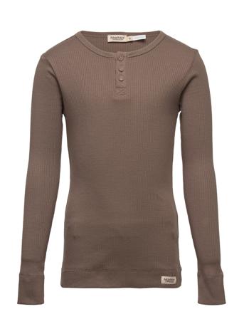 Tee Ls Langærmet T-shirt Brun MarMar Cph