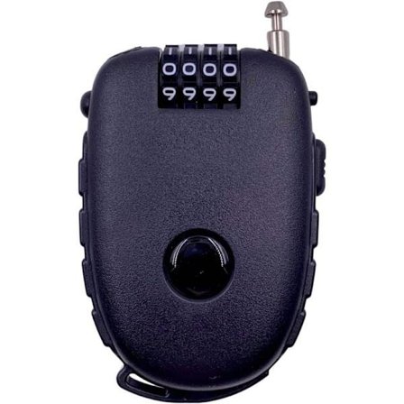 Cykelås, kabellås, barnevognslås med 70 cm optrækkelig kabel til cykel, ski, snowboard og barnevogn