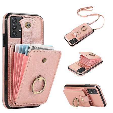 Samsung Galaxy A33 5g -puhelinkotelo Tpu+pu Nahkainen korttikotelo Jalusta Takakansi