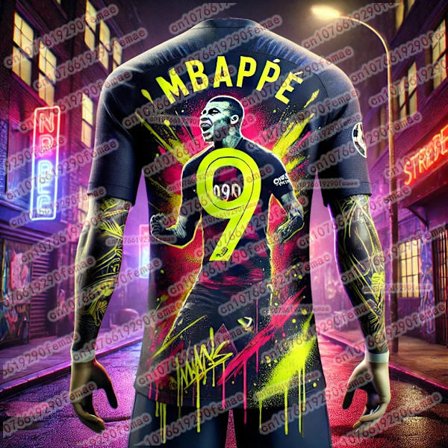 Nyeste Mbappe Fashion Trykt Fan Minneutgave Sportsdrakt Daglig Pustende Svettetransporterende Hurtigtørkende T-skjorte