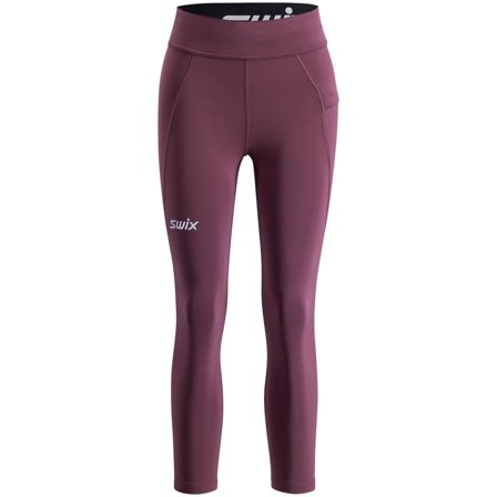 Swix Pace High Waist Cropped Tights W Plum