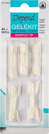 Depend Kunstige Negletipper Shortcut Natural Refill 44 stk. Tipper, Makeup, Kunstige Negle Og Tilbehør, Kunstige Negle
