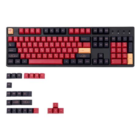 129 nycklar Red Samurai PBT Keycap Original Dye Subbed Japanese English Keycaps För Cherry MX Switch Mekaniskt tangentbord JP