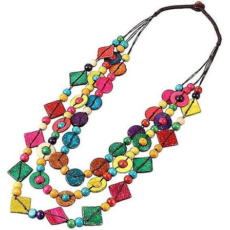 Bohemian punottu naisten kaulakoru Statement pyöreät helmet ketju kuori kaulakoru paksu kaulus uutuus koru naisille naamiaiskos