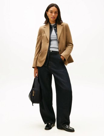 Tommy Hilfiger City Leather Shoulder Bag - Black - ONE SIZE