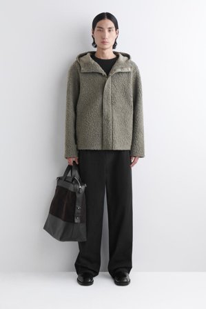 COS Men's Hooded Teddy Jacket in Brown