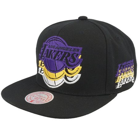 Mitchell & Ness - NBA Zwart snapback Cap - Los Angeles Lakers Drop It Black Snapback @ Hatstore