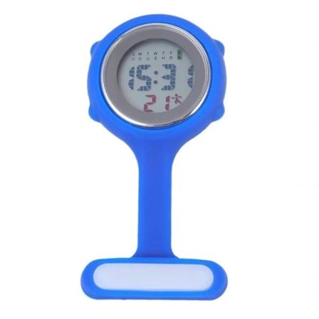 Elektronisk multifunksjonell silikonsykepleierklokke med alarm, kronograf og digital brystklokke