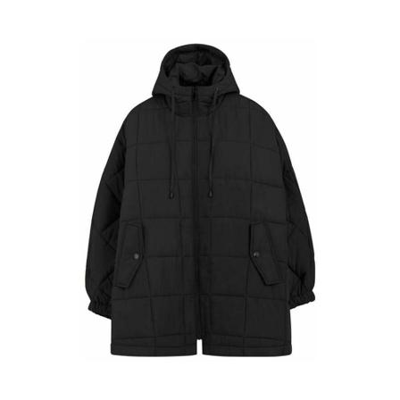 Coster Copenhagen, CC Heart Down Poncho Zwart, Dames, Maat:ONE Size