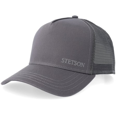 Stetson - Grå trucker Kasket - Cotton Grey A-Frame Trucker @ Hatstore