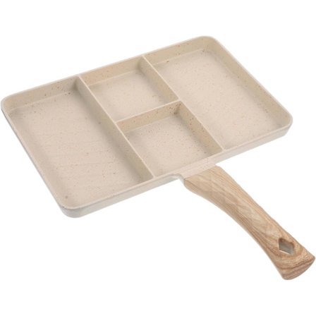 Tarttumaton jakolevy, 11-tuumainen neliosainen aamiaisleivoslevy jakajilla, 4-in-1 monitoiminen paistinpannu aamiaiselle.