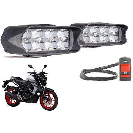 Vedenpitävä 8 LED-sumuvalon ajovalaisin, yhteensopiva Yamaha MT 15 BS6:n kanssa