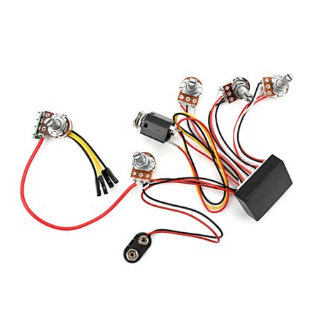 Förkopplad 3-bands aktiv baskrets aktiv passiv EQ-utjämnare Elektrisk bas förförstärkare krets och tonkontrollbeslag