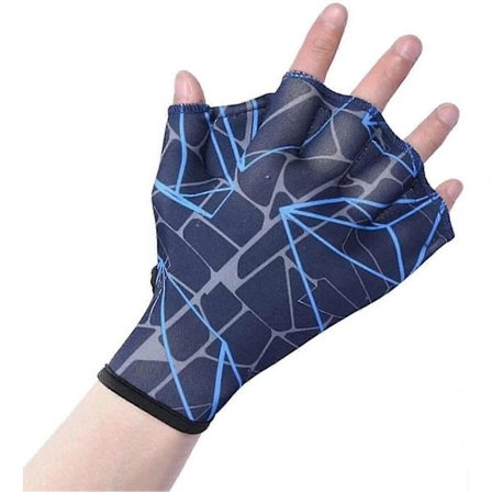 Nylon Svømmehansker Vann Svømmehansker Med Svømmehud Vanntrening Hånd Svømmehud Hender Med Svømmehud (1 par, blå)_tfrf