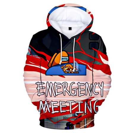 Among Us 3D Print Barn Huvtröjor Med Fickor Sweatshirt E 100cm