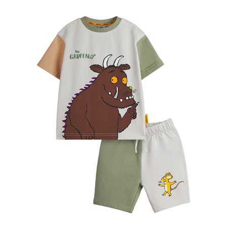 The Gruffalo Boys Colour Block T-Shirt & Shorts Set 3-4 år M