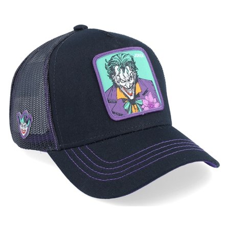 Capslab - Black trucker Czapka Z Daszkiem - DC Joker Black Trucker @ Hatstore